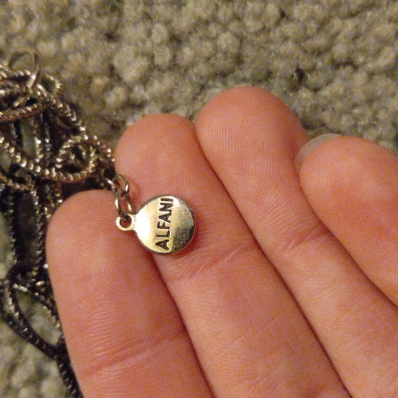 Alfani Silvertones multi-strand Large Link/Chain Necklace - Picture 3 of 7